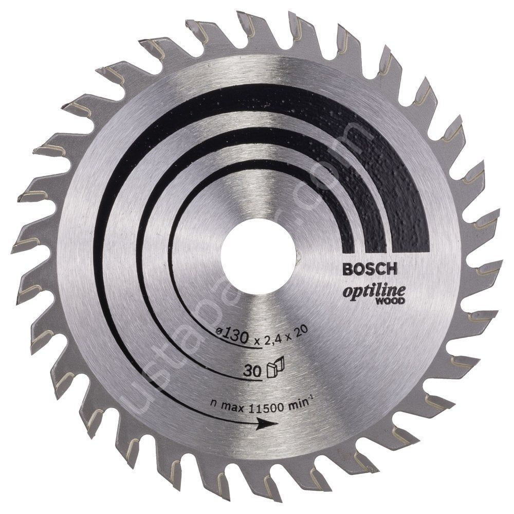 Bosch - Optiline Serisi Ahşap için Daire Testere Bıçağı 130*20/16 mm 30 Diş 2608640583