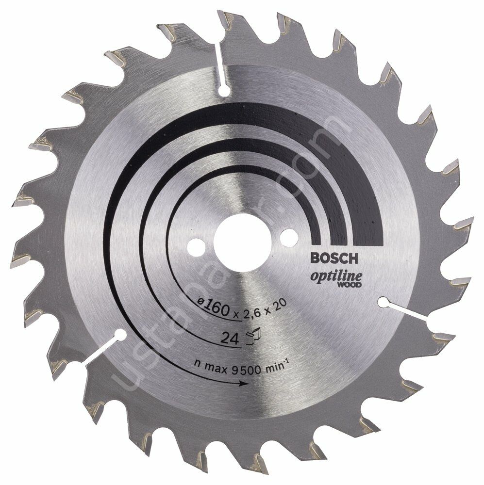 Bosch - Optiline Serisi Ahşap için Daire Testere Bıçağı 160*20/16 mm 24 Diş 2608640596