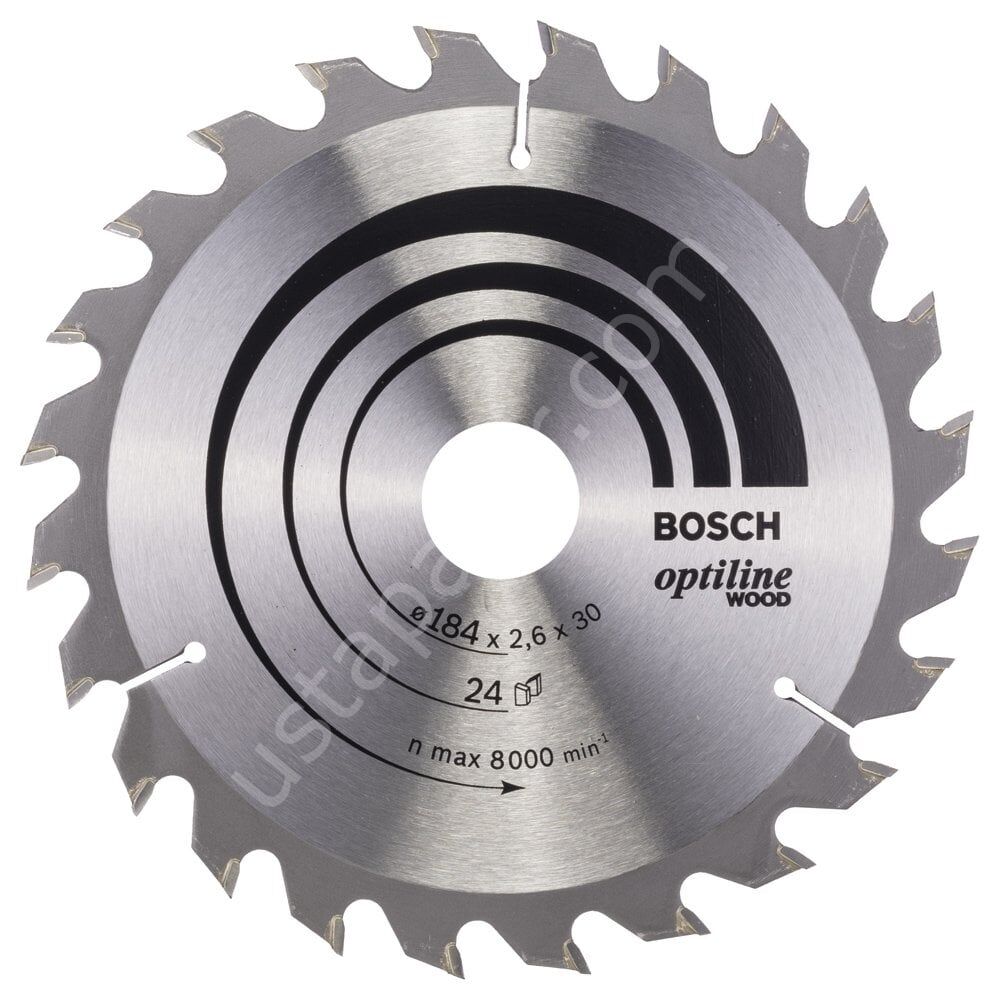 Bosch - Optiline Serisi Ahşap için Daire Testere Bıçağı 184*30 mm 24 Diş 2608640610