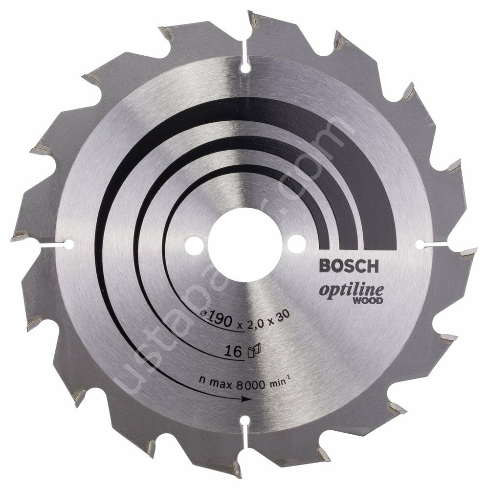 Bosch - Optiline Serisi Ahşap için Daire Testere Bıçağı 190*30 mm 16 Diş 2608641184