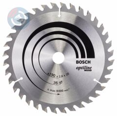 Bosch - Optiline Serisi Ahşap için Daire Testere Bıçağı 190*20/16 mm 36 Diş