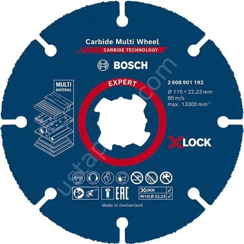 Bosch Carpide Multi Whell Taşlama Için Ahşap Kesme Diski 115 mm (Elmas Uçlu)