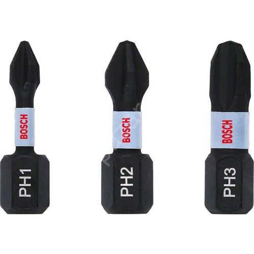 Impact Yıldız Bits Uç PH1/2/3X25 mm 3lü 2608522470