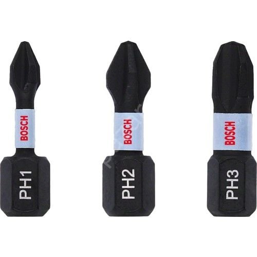 Impact Yıldız Bits Uç PH1/2/3X25 mm 3lü 2608522470