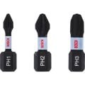 Impact Yıldız Bits Uç PH1/2/3X25 mm 3lü 2608522470