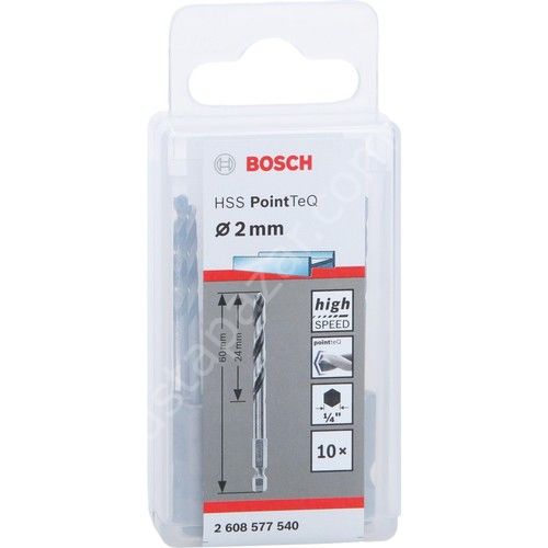 Bosch Pointeq  2mm 1/4 Adap. Metal Matkap Ucu 10'lu 2608577540 Bosch