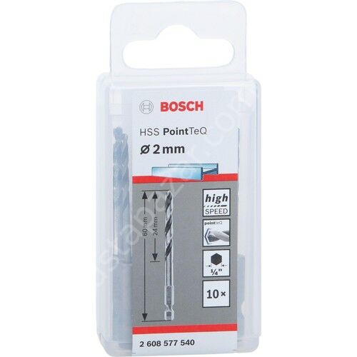 Bosch Pointeq  2mm 1/4 Adap. Metal Matkap Ucu 10'lu 2608577540 Bosch