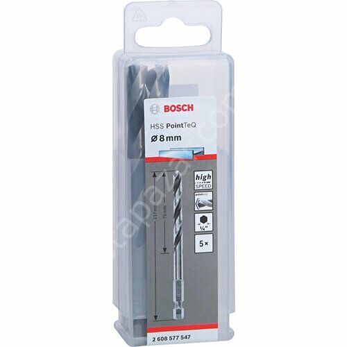 Bosch Pointeq 8mm 1/4 Adap. Metal Matkap Ucu 5'li 2608577547 Bosch