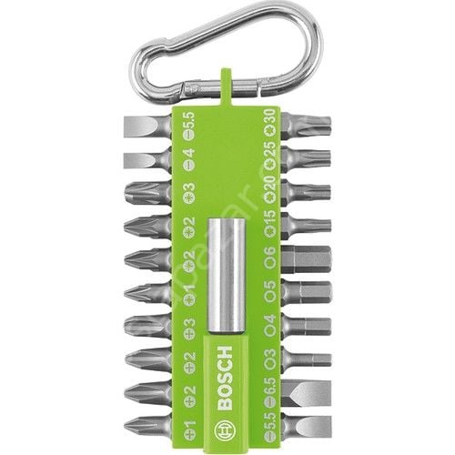 21'li Vidalama Ucu Seti Yaylı Kancalı Yeşil