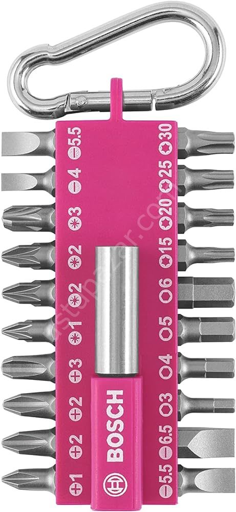 - 21 Parça Yaylı Kancalı Vidalama(Pembe) 8'li Karton Standlı