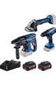 Bosch GBH 180-Li + GSR 180-Li + GWS 180-Li + Raf Bag Takım Çantalı 2x4 Ah Akülü Elektrikli El Aletleri Seti 0615990M8Y