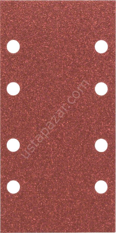 Bosch - Titreşimli Zımpara Kağıdı 10'lu, 93 x 185 mm 80 Kum 8 Delik