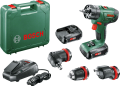 Bosch AdvancedImpact 18 Çift Akülü Darbeli Delme Vidalama Makinesi (2 x 1,5 Ah) + 3 Adaptör 06039A3401