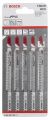 Bosch - Temiz Kesim Serisi PVC İçin T 302 H Dekupaj Testeresi Bıçağı - 5'Li Paket 2608667448