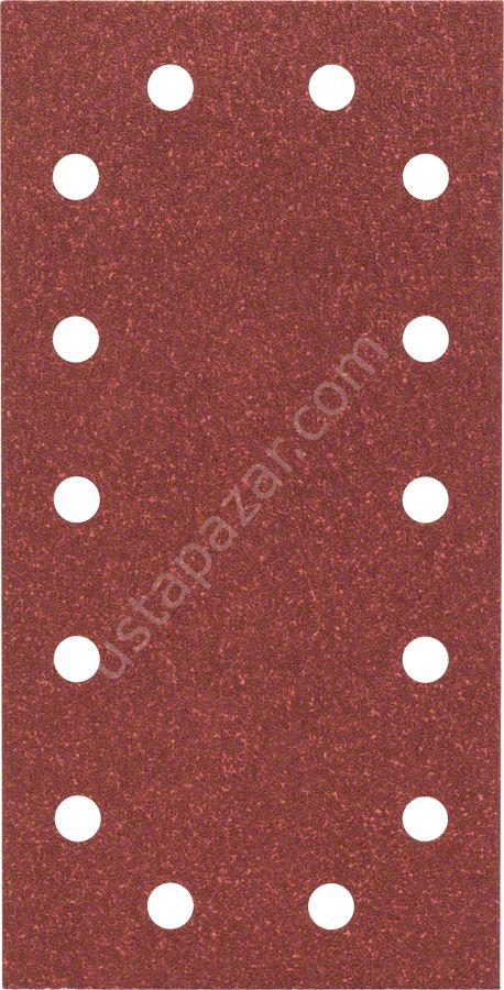 Bosch - Titreşimli Zımpara Kağıdı 10'lu, 115 x 230 mm 80 Kum 14 Delik