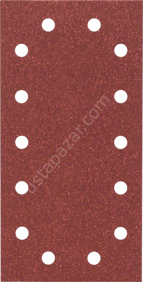Bosch - Titreşimli Zımpara Kağıdı 10'lu, 115 x 230 mm 80 Kum 14 Delik