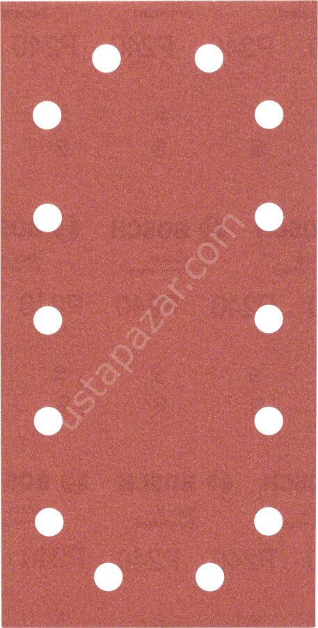 Bosch - Titreşimli Zımpara Kağıdı 10'lu, 115 x 230 mm 240 Kum 14 Delik