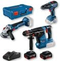 Bosch GBH 187 + GWS 18V-10 + GSR 18V-50 Vidalama Kırıcı Taşlama Seti - 0615990N42