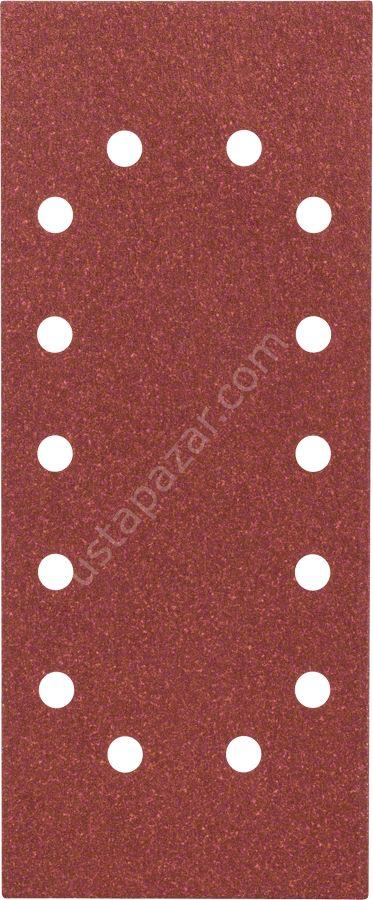 Bosch - Titreşimli Zımpara Kağıdı 10'lu, 115 x 280 mm 80 Kum 14 Delik
