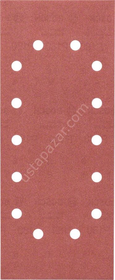 Bosch - Titreşimli Zımpara Kağıdı 10'lu, 115 x 280 mm 180 Kum 14 Delik