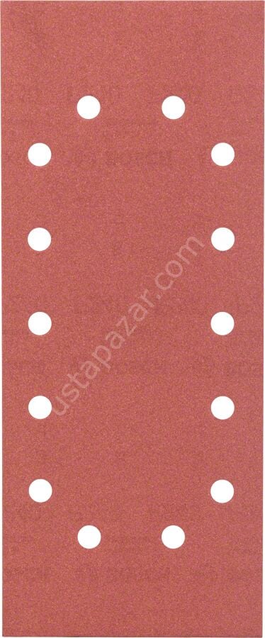 Bosch - Titreşimli Zımpara Kağıdı 10'lu, 115 x 280 mm 240 Kum 14 Delik