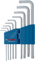 Bosch Profesyonel Alyan Anahtar Takımı Hex 9 Parça (1,5-10mm) 1600A01TH5
