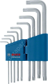 Bosch Profesyonel Alyan Anahtar Takımı Hex 9 Parça (1,5-10mm) 1600A01TH5