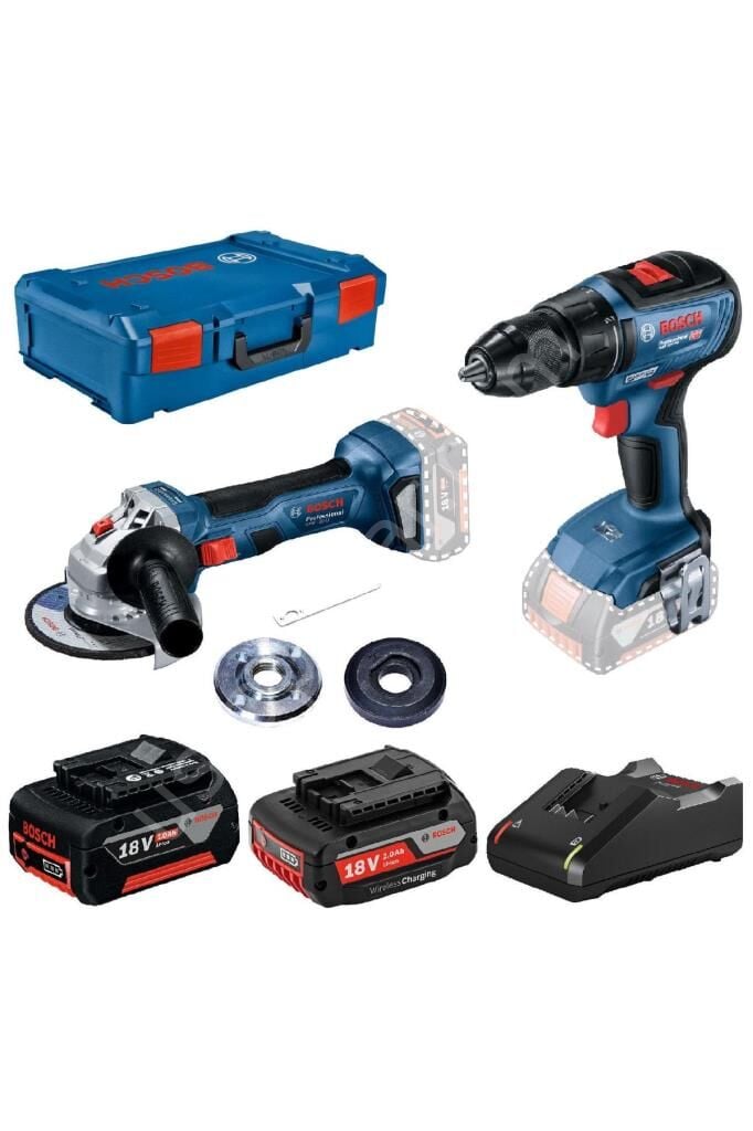 Bosch Gws 180-lı + Gsr 18v-50 (1x2.0;1x5.0ah)  Akülü Avuç Taşlama - Delme/vidalama Makinesi