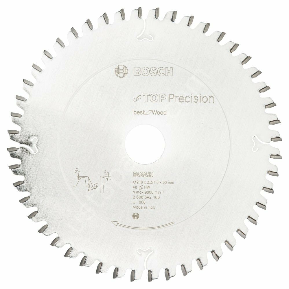 Bosch - Best Serisi Hassas Kesim Ahşap için Daire Testere Bıçağı 210*30 mm 48 Diş 2608642100