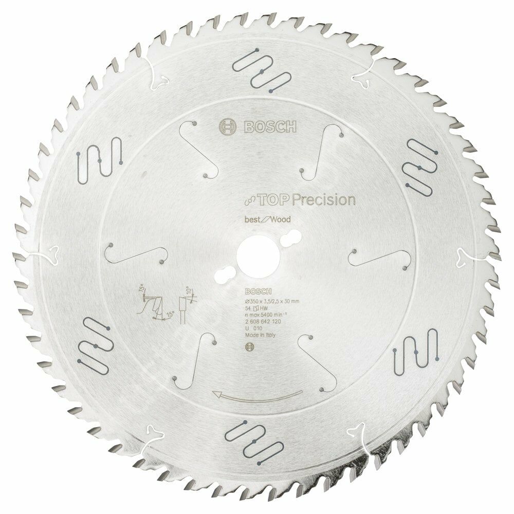 Bosch - Best Serisi Hassas Kesim Ahşap için Daire Testere Bıçağı 350*30 mm 54 Diş 2608642120