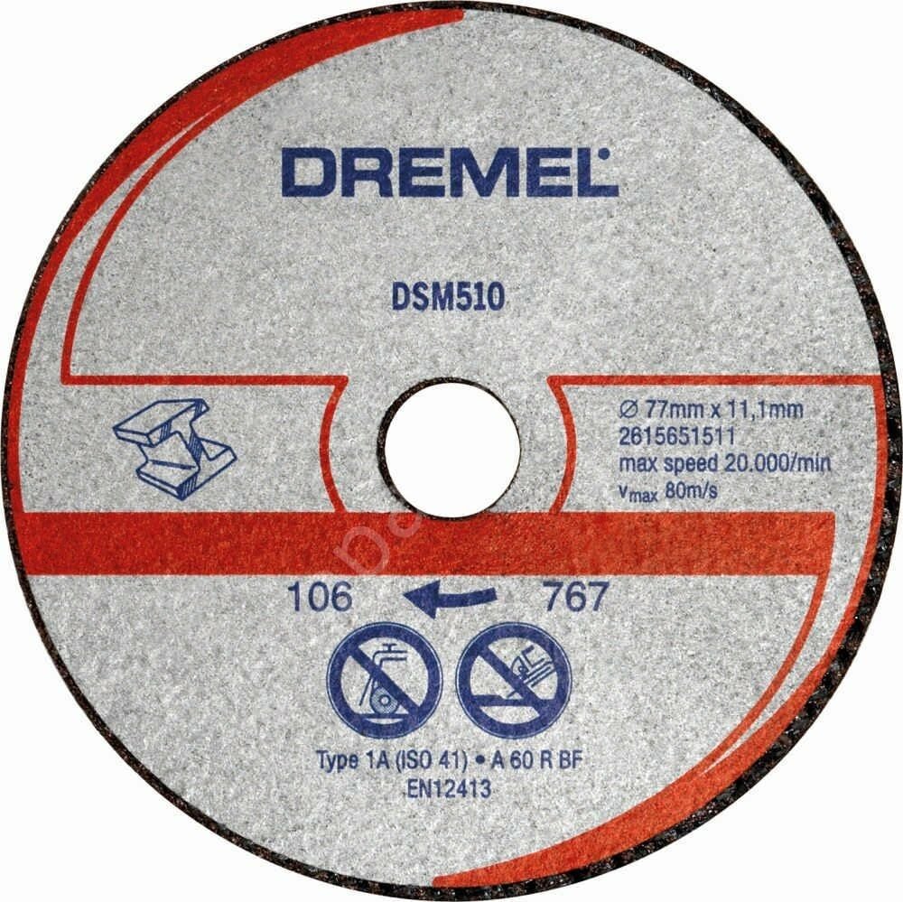 Dremel DSM20 Metal ve Plastik Kesme Diski (DSM510) 2615S510JB