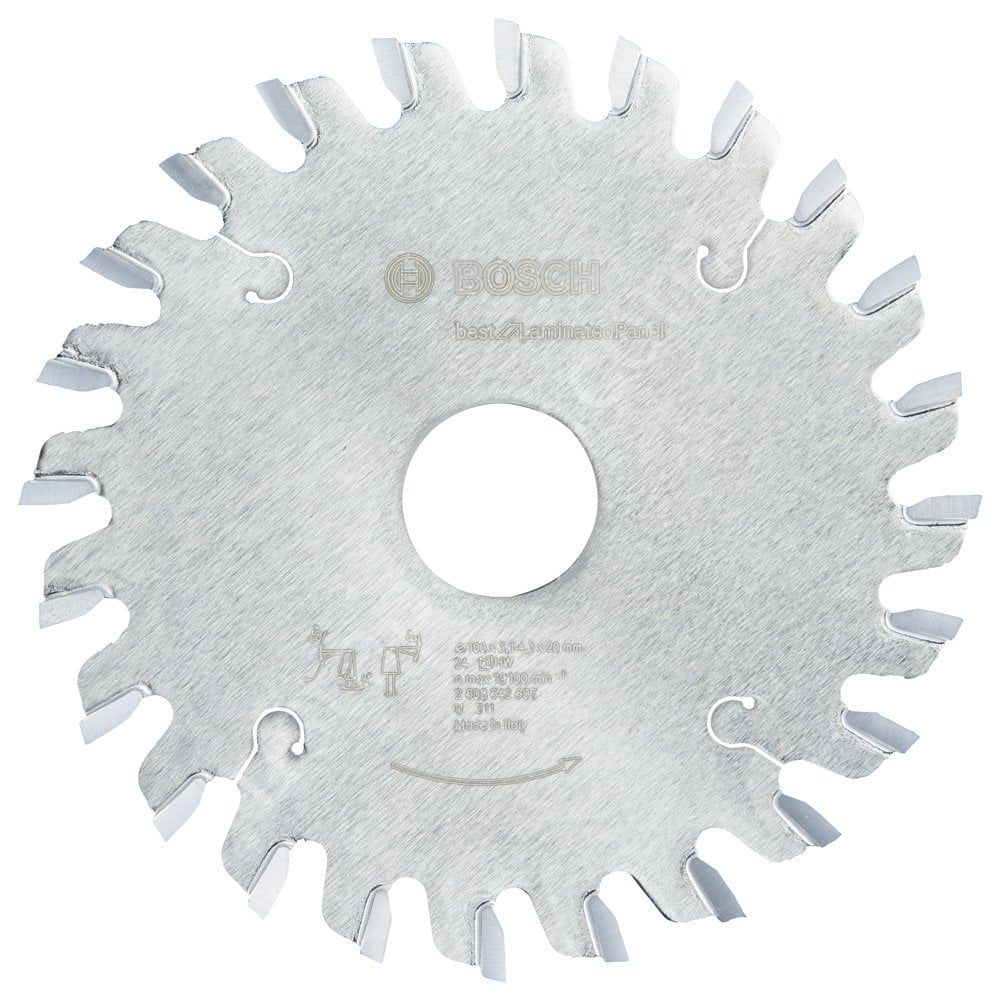 Bosch - Best Serisi Lamine Panel için Konik Ön Çizme Bıçağı 100*20 mm 24 Diş 2608642607