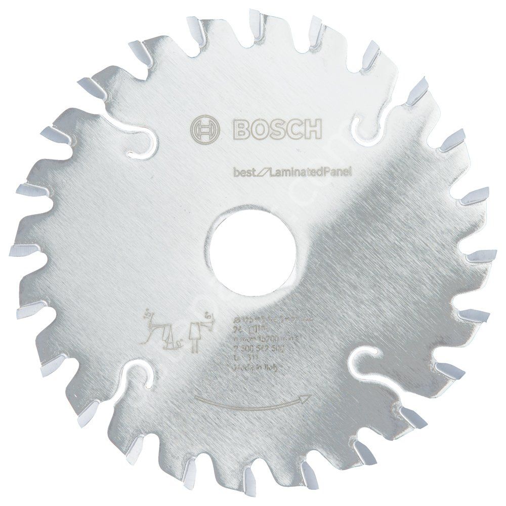 Bosch - Best Serisi Lamine Panel için Konik Ön Çizme Bıçağı 125*22 mm 24 Diş 2608642608