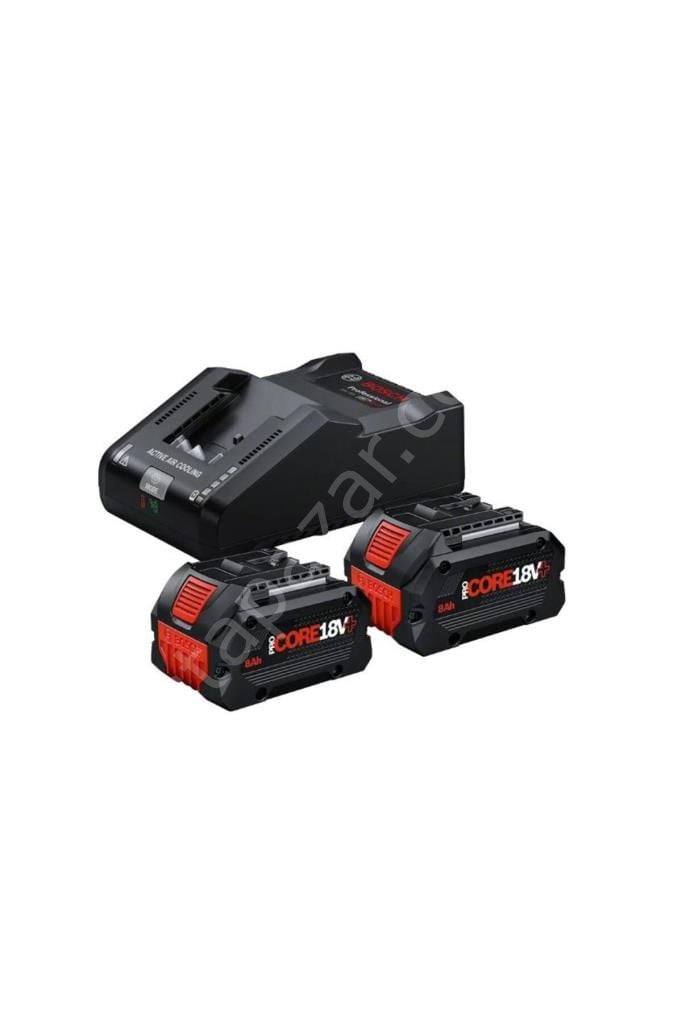 Bosch GAL 18V-160 C Şarj Cihazı + 2 x ProCORE + Plus 18 V 8.0 Ah Yedek Akü