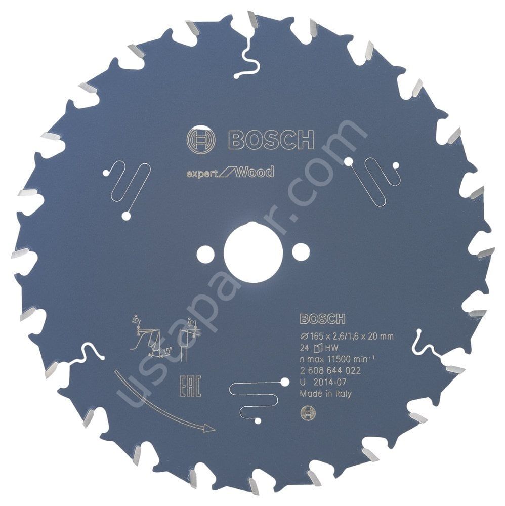 Bosch - Expert Serisi Ahşap için Daire Testere Bıçağı 165*20 mm 24 Diş 2608644022