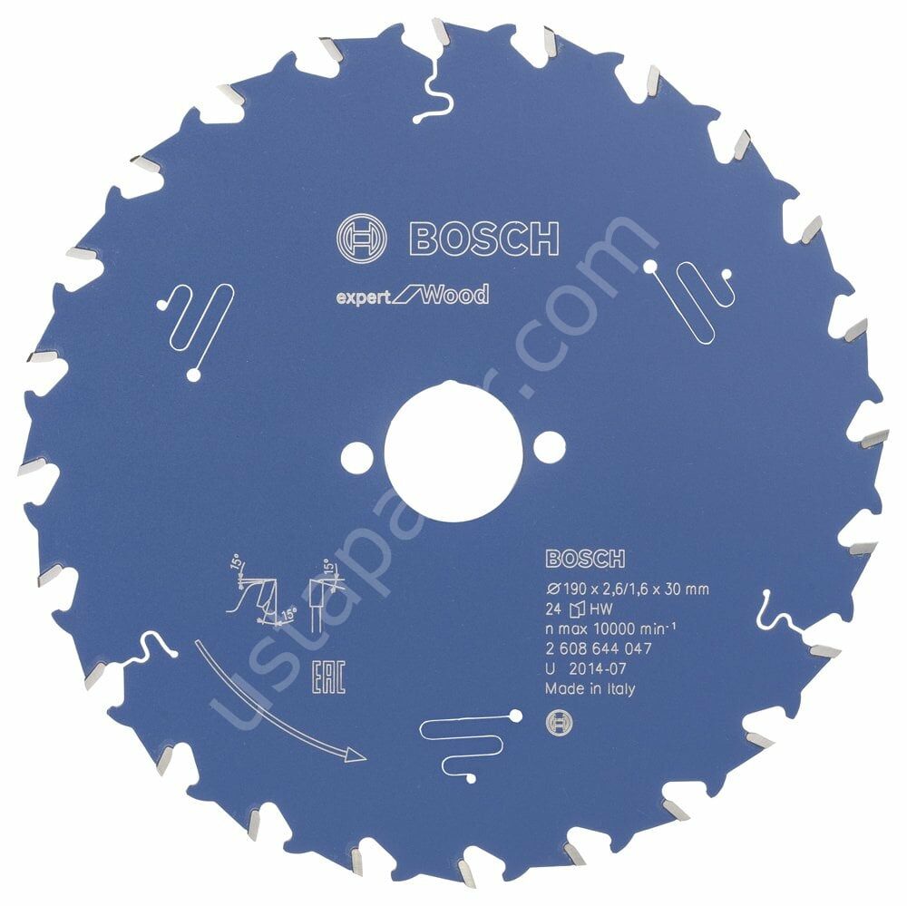 Bosch - Expert Serisi Ahşap için Daire Testere Bıçağı 190*30 mm 24 Diş 2608644047