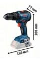 Bosch GSR 18V-50 Akülü Vidalama + GDX 18V-200 Akülü Somun Sıkma + 2x4.0Ah Akü + Akü Şarjı + L-Boxx Set 06019J2220