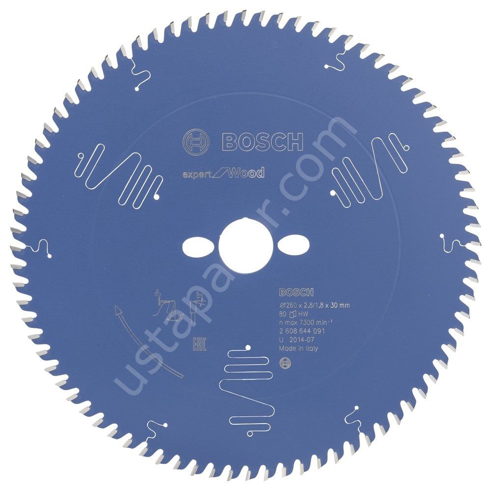 Bosch - Expert Serisi Ahşap için Daire Testere Bıçağı 260*30 mm 80 Diş 2608644091