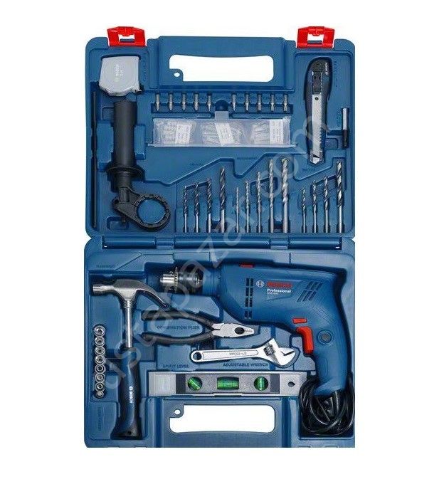 Bosch GSB 600 Darbeli Matkap + 100 Parça Aksesuar Seti - 06011A0321