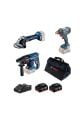 Bosch GBH 180 LI Kırıcı Delici + GWS 180 LI Taşlama + GDX 180 LI - 0615990M5G