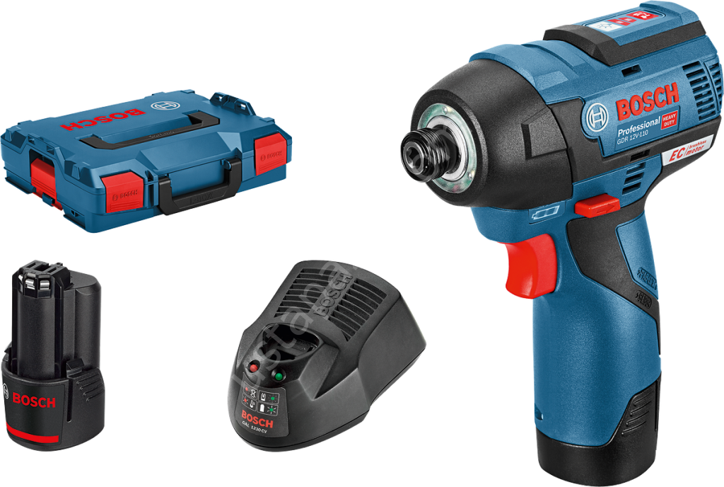Bosch GDR 12V-110 Çift Akülü 3 Ah Darbeli Somun Sıkma Makinesi 0601900000