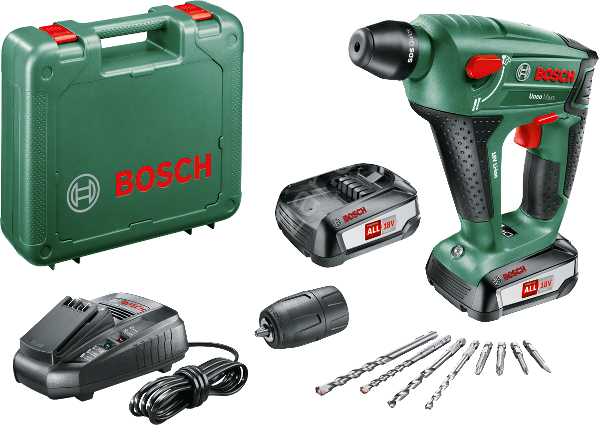 Bosch UNEO MAXX 18 V Çift Akülü Kırıcı Delici (2 x 2,5 Ah) 0603952327