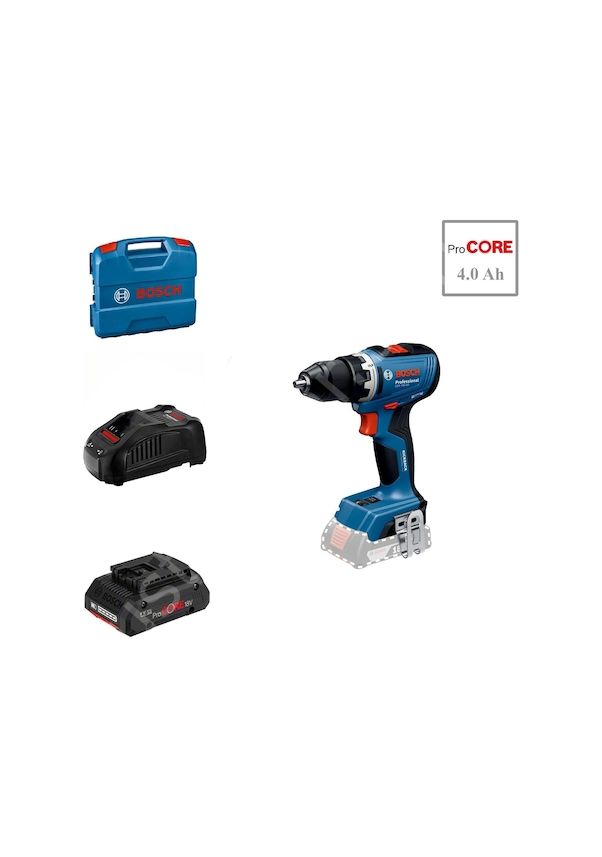Bosch Profesyonel GSR 18V-65 1x4AH Procore Darbesiz Akülü Vidalama 06019N30K2-1X4PC