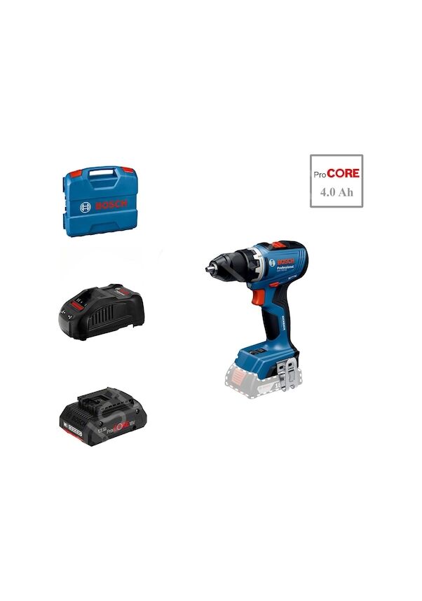 Bosch Profesyonel GSR 18V-65 1x4AH Procore Darbesiz Akülü Vidalama 06019N30K2-1X4PC