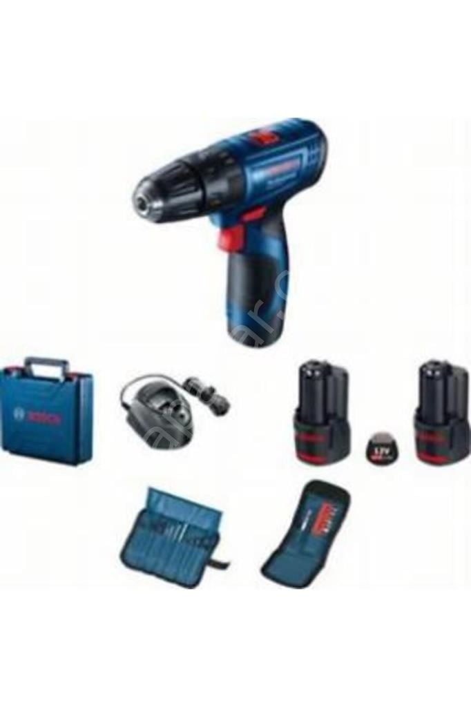 Bosch GSB 120-LI 12 V Çift Akülü Darbeli Vidalama Makinesi + 23 Parça Vidama Ucu