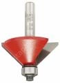 Bosch - Expert Serisi Ahşap İçin Çift Oluklu, Sert Metal Bilye Yataklı Pah Açma Frezesi 8*15,65*61 mm 2608629379