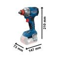 Bosch Profesyonel GDX 18V-285 Akülü Darbeli Somun Sıkma Solo (Akü ve Şarj Cihazı Yoktur) 06019N2120