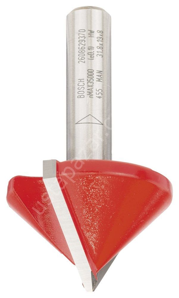 Bosch - Expert Serisi Alçıpan İçin Çift Oluklu, Sert Metal V Kanal Freze 8*19*51 mm 2608629370
