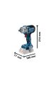 Bosch GDS 18V-450 PC Çift Akülü 4 Ah Darbeli Somun Sıkma Makinesi