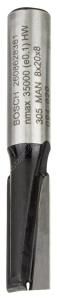 Bosch - Standard Seri Ahşap İçin Çift Oluklu, Sert Metal Düz Freze Ucu 8*8*51 mm 2608628381